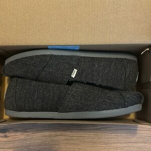 Toms Alpargata Smoke Grey Repreve Heavy Twill/ Faux Shearling